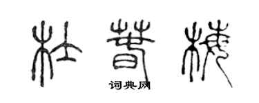 陈声远杜春梅篆书个性签名怎么写