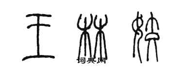 陈墨王林姣篆书个性签名怎么写