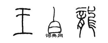 陈墨王白龙篆书个性签名怎么写
