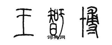 陈墨王智博篆书个性签名怎么写