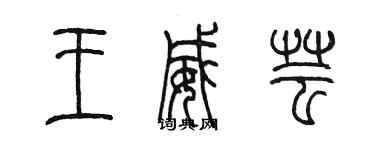 陈墨王威芸篆书个性签名怎么写