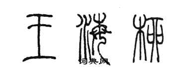 陈墨王海柳篆书个性签名怎么写
