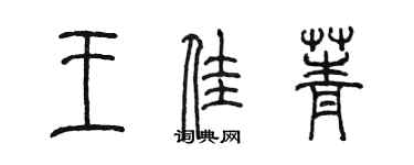 陈墨王佳菁篆书个性签名怎么写