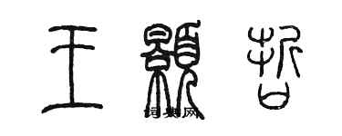 陈墨王颢哲篆书个性签名怎么写
