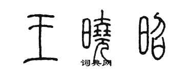 陈墨王晓昭篆书个性签名怎么写