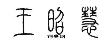陈墨王昭慧篆书个性签名怎么写