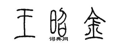 陈墨王昭金篆书个性签名怎么写