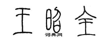 陈墨王昭全篆书个性签名怎么写