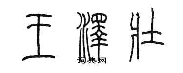 陈墨王泽壮篆书个性签名怎么写