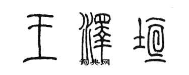 陈墨王泽垣篆书个性签名怎么写