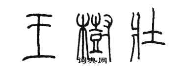 陈墨王树壮篆书个性签名怎么写