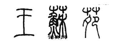 陈墨王苏苑篆书个性签名怎么写
