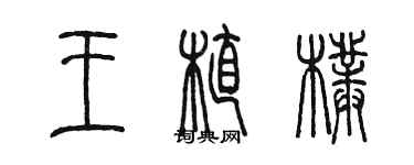 陈墨王植朴篆书个性签名怎么写