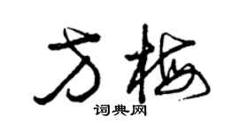 曾庆福方梅草书个性签名怎么写