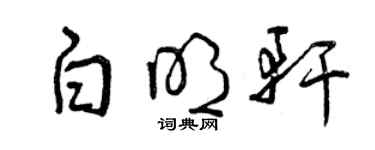 曾庆福白明轩草书个性签名怎么写