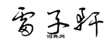 曾庆福雷子轩草书个性签名怎么写