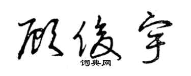 曾庆福顾俊宇草书个性签名怎么写
