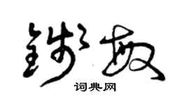 曾庆福钱敏草书个性签名怎么写