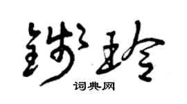 曾庆福钱玲草书个性签名怎么写