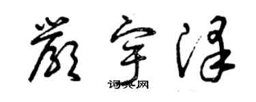 曾庆福严宇泽草书个性签名怎么写