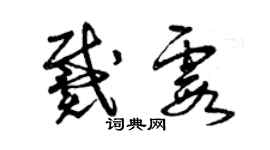曾庆福戴霞草书个性签名怎么写
