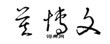 曾庆福莫博文草书个性签名怎么写