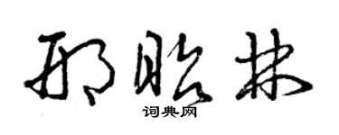 曾庆福邢昭林草书个性签名怎么写