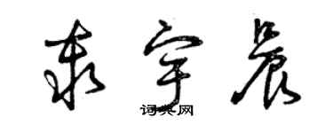 曾庆福秦宇晨草书个性签名怎么写