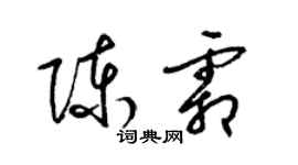 梁锦英陈霜草书个性签名怎么写