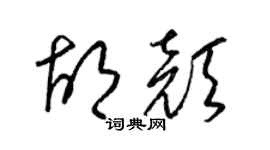 梁锦英胡颜草书个性签名怎么写