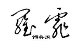 梁锦英罗霏草书个性签名怎么写