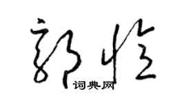 梁锦英郭忆草书个性签名怎么写