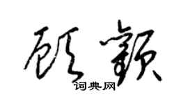 梁锦英顾颧草书个性签名怎么写