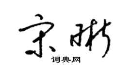 梁锦英宋晰草书个性签名怎么写