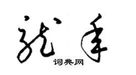 梁锦英龙年草书个性签名怎么写