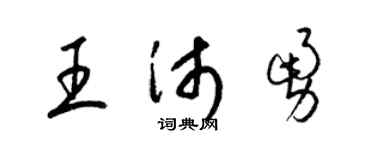 梁锦英王沛勇草书个性签名怎么写