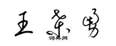 梁锦英王桑勇草书个性签名怎么写