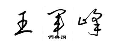 梁锦英王军峰草书个性签名怎么写