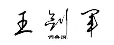 梁锦英王剑军草书个性签名怎么写