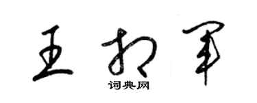 梁锦英王相军草书个性签名怎么写