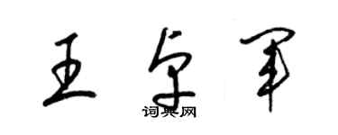 梁锦英王卓军草书个性签名怎么写