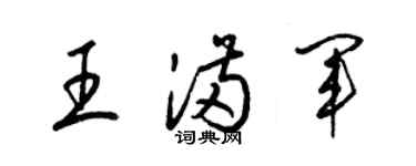 梁锦英王满军草书个性签名怎么写