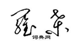 梁锦英罗桑草书个性签名怎么写