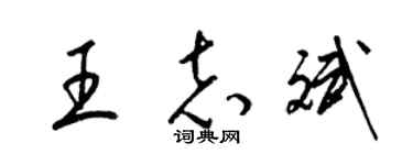 梁锦英王志斌草书个性签名怎么写