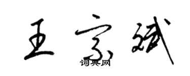 梁锦英王宗斌草书个性签名怎么写