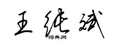 梁锦英王纯斌草书个性签名怎么写
