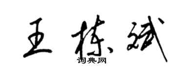 梁锦英王栋斌草书个性签名怎么写