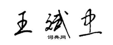 梁锦英王斌忠草书个性签名怎么写
