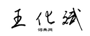 梁锦英王化斌草书个性签名怎么写