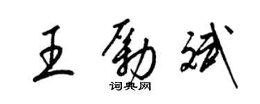 梁锦英王励斌草书个性签名怎么写